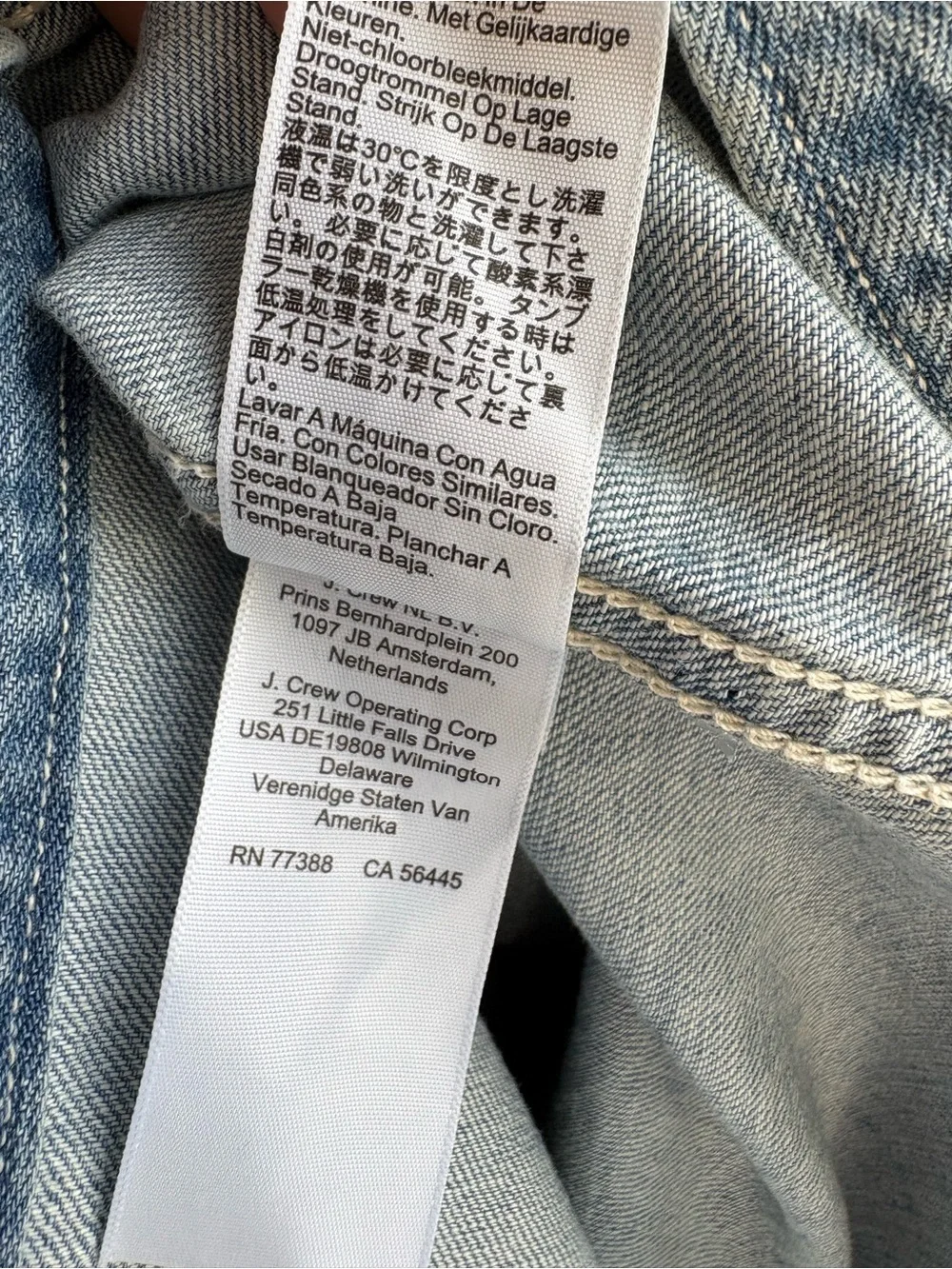 Crew Men’s Medium Chambray Denim Button Front Shirt Casual Classic Western - Picture 9 of 12